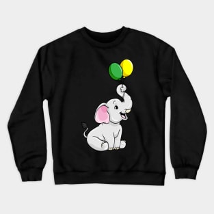 Elephant with Balloons Crewneck Sweatshirt